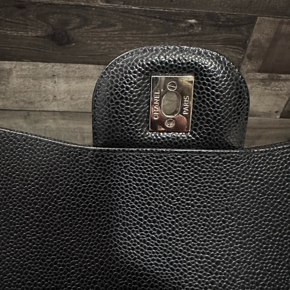 Chanel Jumbo Classic Double Flap in Black Caviar with silver hardware ✅SOLD✅ - Picture 11 of 12